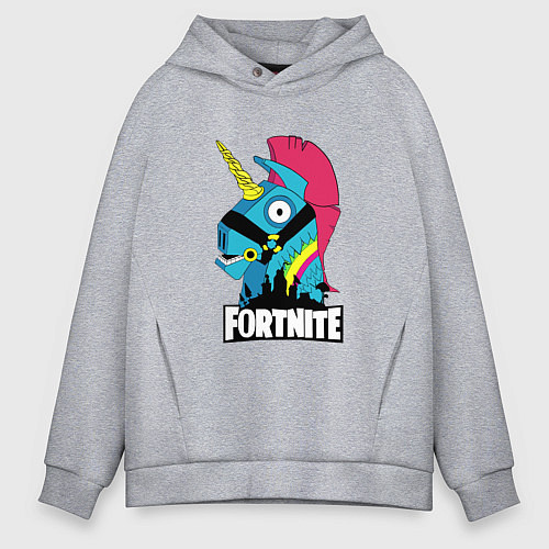 Мужское худи оверсайз Fortnite Unicorn / Меланж – фото 1