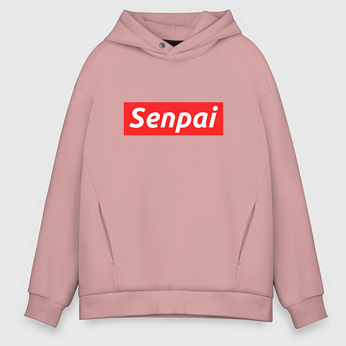 Мужское худи оверсайз Senpai Supreme / Пыльно-розовый – фото 1