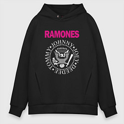 Толстовка оверсайз мужская Ramones Boyband, цвет: черный