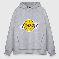 Толстовка оверсайз мужская LA Lakers, цвет: меланж