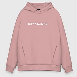 Толстовка оверсайз мужская SpaceX, цвет: пыльно-розовый