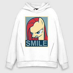 Толстовка оверсайз мужская MLP: Smile, цвет: белый