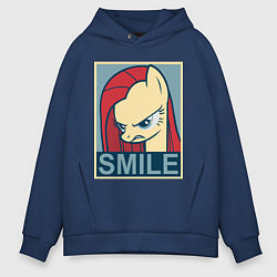 Толстовка оверсайз мужская MLP: Smile, цвет: тёмно-синий