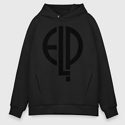 Толстовка оверсайз мужская E.L.P, цвет: черный