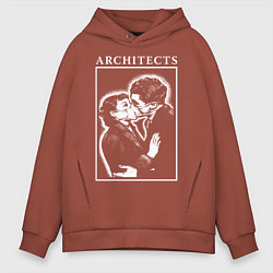 Толстовка оверсайз мужская Architects: Love цвета кирпичный — фото 1