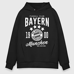 Толстовка оверсайз мужская Bayern Munchen 1900, цвет: черный