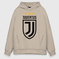 Толстовка оверсайз мужская Ювентус, цвет: миндальный