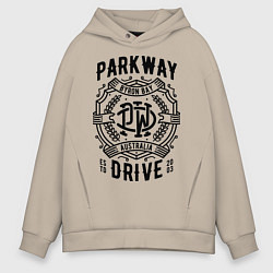 Толстовка оверсайз мужская Parkway Drive: Australia, цвет: миндальный