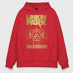 Толстовка оверсайз мужская Linkin Park: Road to Revolution, цвет: красный