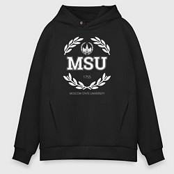 Толстовка оверсайз мужская MSU, цвет: черный