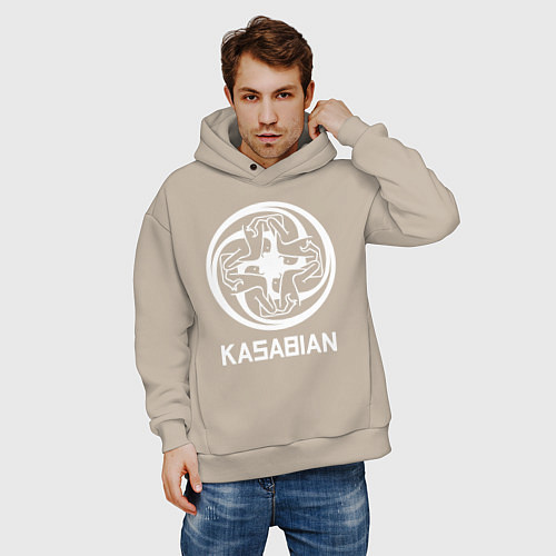 Мужское худи оверсайз Kasabian: Symbol / Миндальный – фото 3