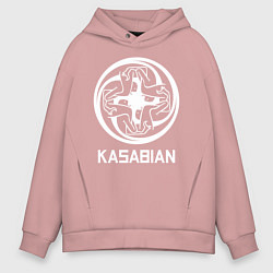 Толстовка оверсайз мужская Kasabian: Symbol цвета пыльно-розовый — фото 1
