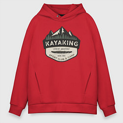 Толстовка оверсайз мужская Kayaking, цвет: красный