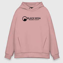 Толстовка оверсайз мужская Black Mesa: Research Facility, цвет: пыльно-розовый