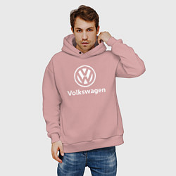 Толстовка оверсайз мужская VOLKSWAGEN, цвет: пыльно-розовый — фото 2