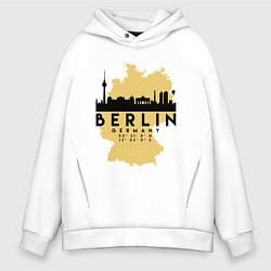 Толстовка оверсайз мужская Берлин - Германия, цвет: белый