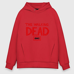 Толстовка оверсайз мужская The walking Dead AMC, цвет: красный