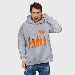 Толстовка оверсайз мужская Misfits Orange, цвет: меланж — фото 2