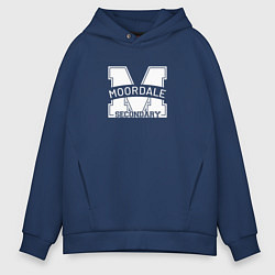 Толстовка оверсайз мужская Moordale School, цвет: тёмно-синий