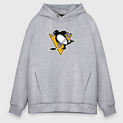 Толстовка оверсайз мужская Pittsburgh Penguins: Evgeni Malkin, цвет: меланж