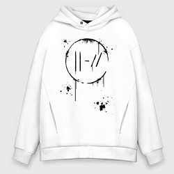 Толстовка оверсайз мужская TWENTY ONE PILOTS TOP, цвет: белый