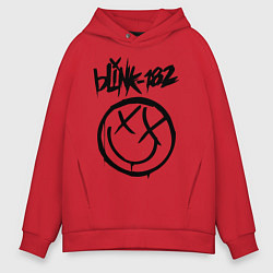 Толстовка оверсайз мужская BLINK-182, цвет: красный