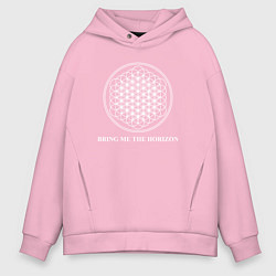 Толстовка оверсайз мужская BRING ME THE HORIZON, цвет: светло-розовый