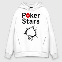 Толстовка оверсайз мужская Poker Stars, цвет: белый