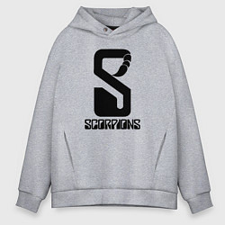 Толстовка оверсайз мужская Scorpions logo, цвет: меланж