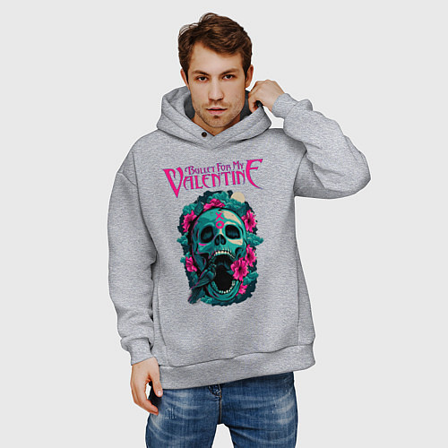 Мужское худи оверсайз BFMV / Меланж – фото 3