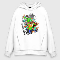 Толстовка оверсайз мужская Minecraft, цвет: белый