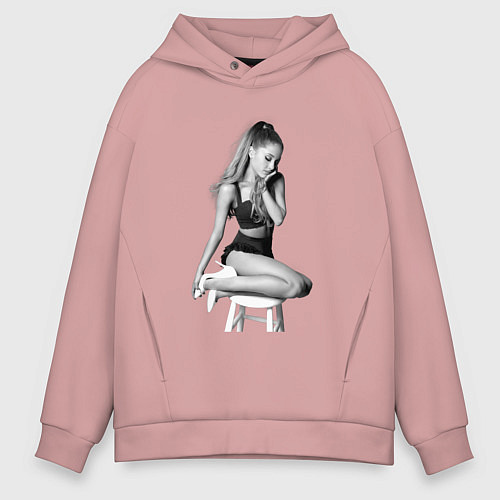 Мужское худи оверсайз ARIANA GRANDE / Пыльно-розовый – фото 1