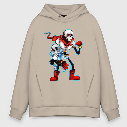 Мужское худи оверсайз UNDERTALE / Миндальный – фото 1