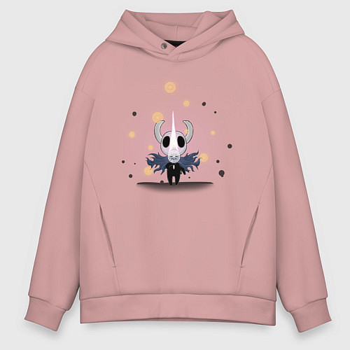 Мужское худи оверсайз Hollow knight Полый рыцарь / Пыльно-розовый – фото 1