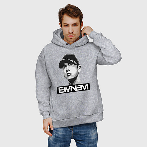 Мужское худи оверсайз Eminem / Меланж – фото 3