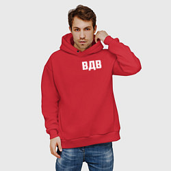 Толстовка оверсайз мужская ВДВ двусторонняя, цвет: красный — фото 2