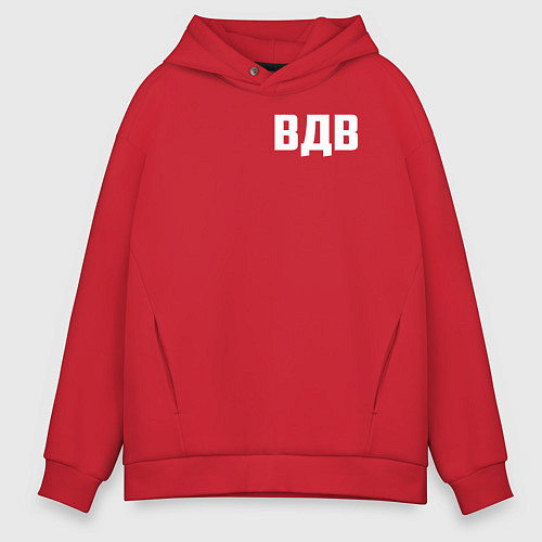 Мужское худи оверсайз ВДВ двусторонняя / Красный – фото 1