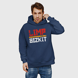 Толстовка оверсайз мужская LIMP BIZKIT, цвет: тёмно-синий — фото 2