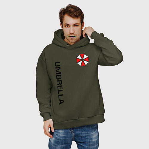 Мужское худи оверсайз UMBRELLA CORP / Хаки – фото 3