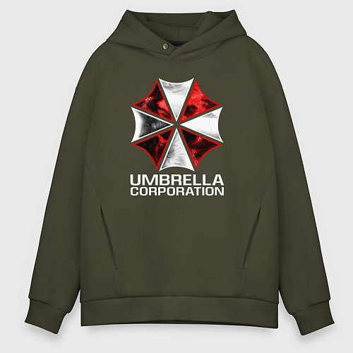 Мужское худи оверсайз UMBRELLA CORP / Хаки – фото 1