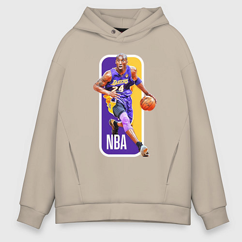 Мужское худи оверсайз NBA Kobe Bryant / Миндальный – фото 1