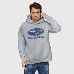 Толстовка оверсайз мужская SUBARU, цвет: меланж — фото 2