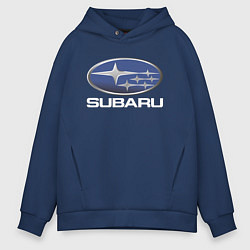 Толстовка оверсайз мужская SUBARU, цвет: тёмно-синий