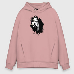 Толстовка оверсайз мужская Егор Летов, цвет: пыльно-розовый