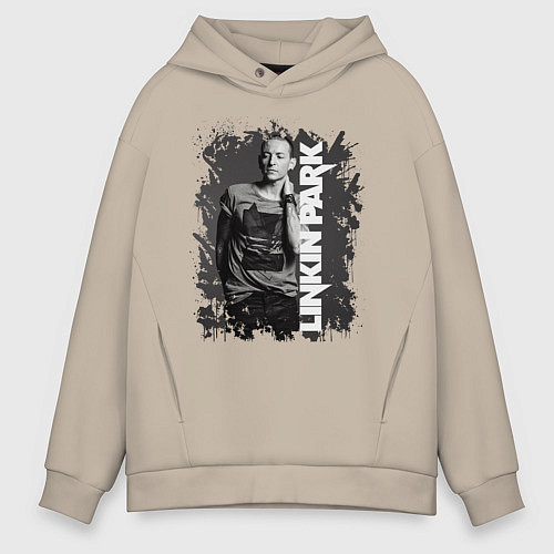 Мужское худи оверсайз LINKIN PARK / Миндальный – фото 1