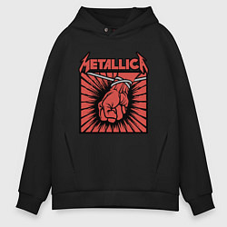Толстовка оверсайз мужская Metallica, цвет: черный