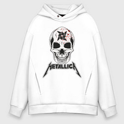 Толстовка оверсайз мужская Metallica, цвет: белый