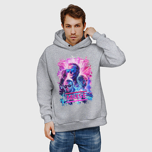 Мужское худи оверсайз Muse / Меланж – фото 3