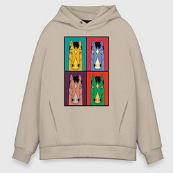Толстовка оверсайз мужская BoJack Horseman, цвет: миндальный