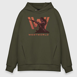 Толстовка оверсайз мужская Westworld, цвет: хаки